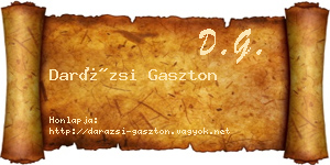 Darázsi Gaszton névjegykártya